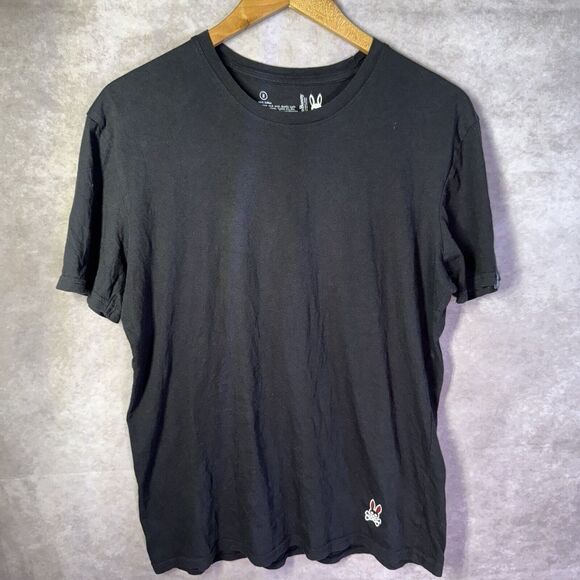 Psycho Bunny Black Plain‎ Shirt with Black Logo  - Size Small - Picture 1 of 5